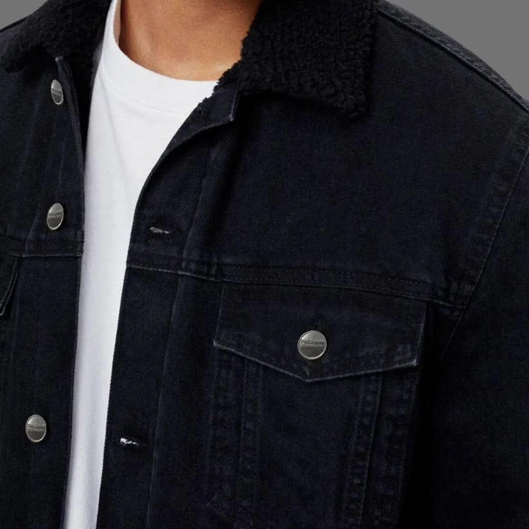 Men's Black Denim Jacket DHM